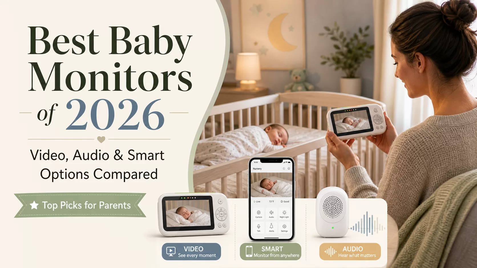 Best baby monitors of 2026 with video audio and smart monitor options for parents